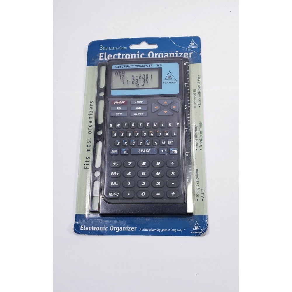Plan Ahead 3kb Extra Slim Electronic Organizer - Fits Most Organizers - Sealed